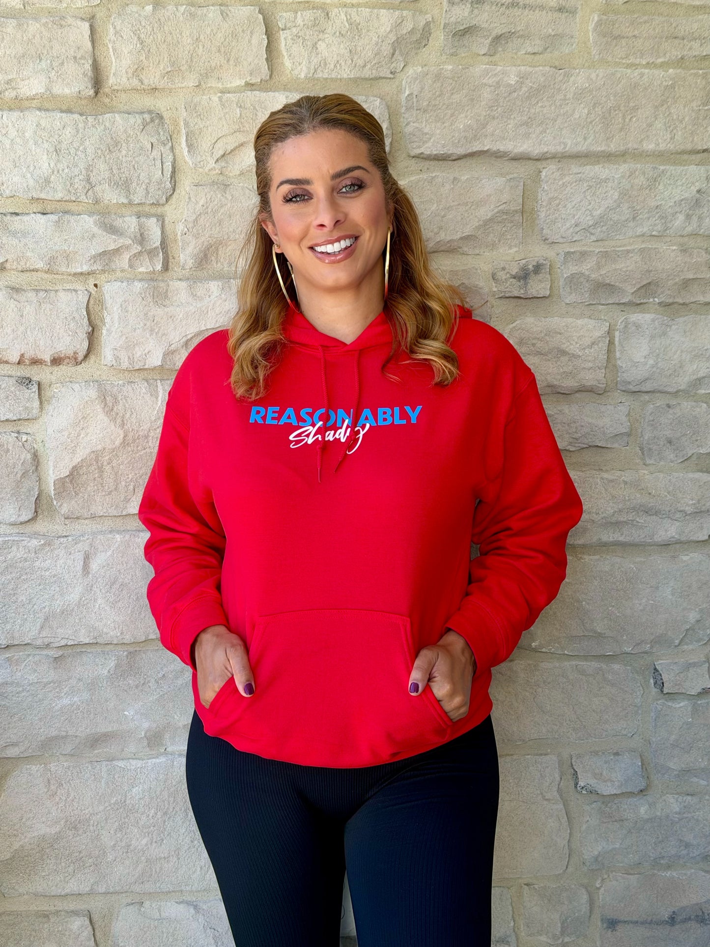 Reasonably Shady Hoodie - RED