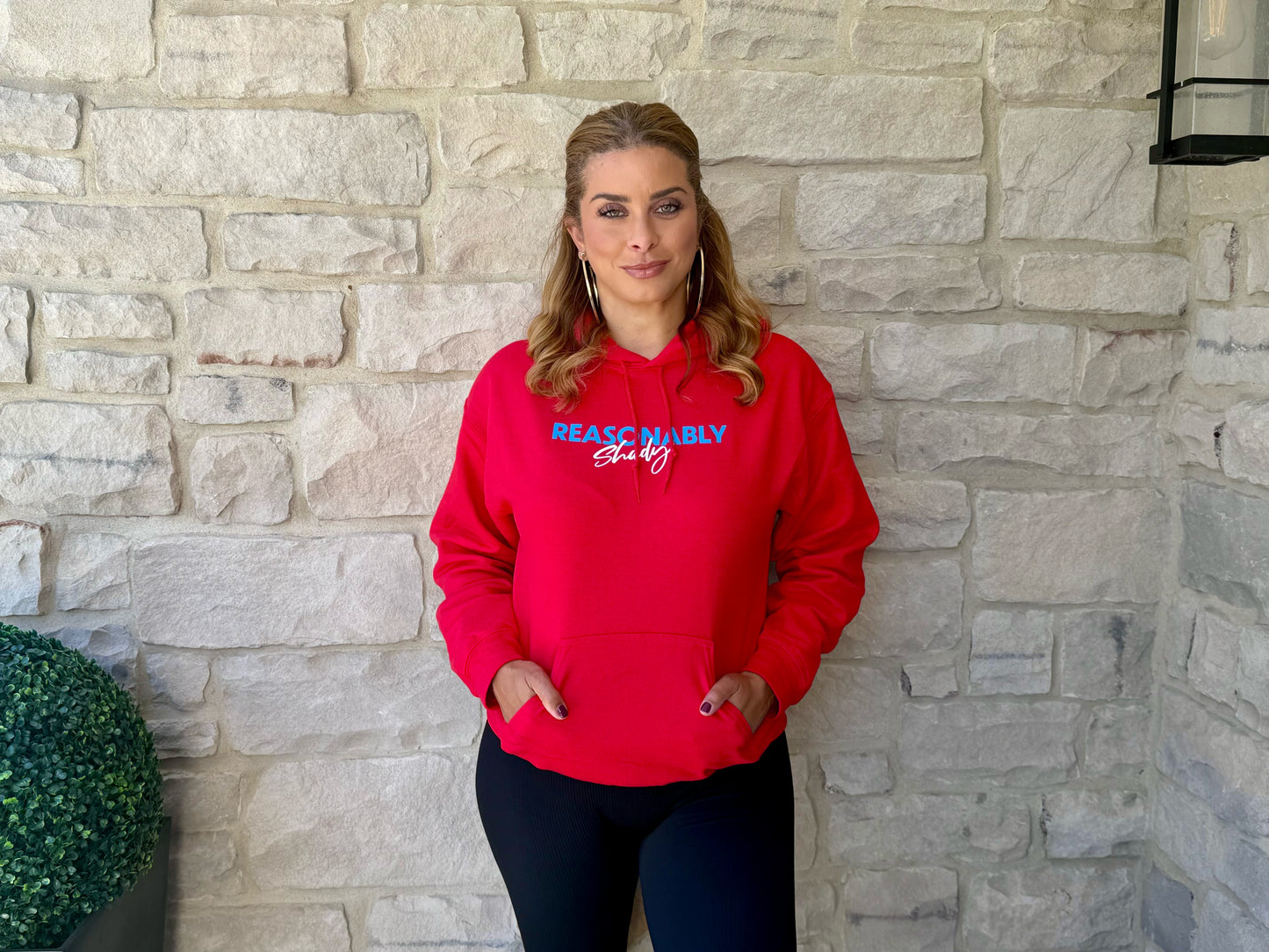 Reasonably Shady Hoodie - RED