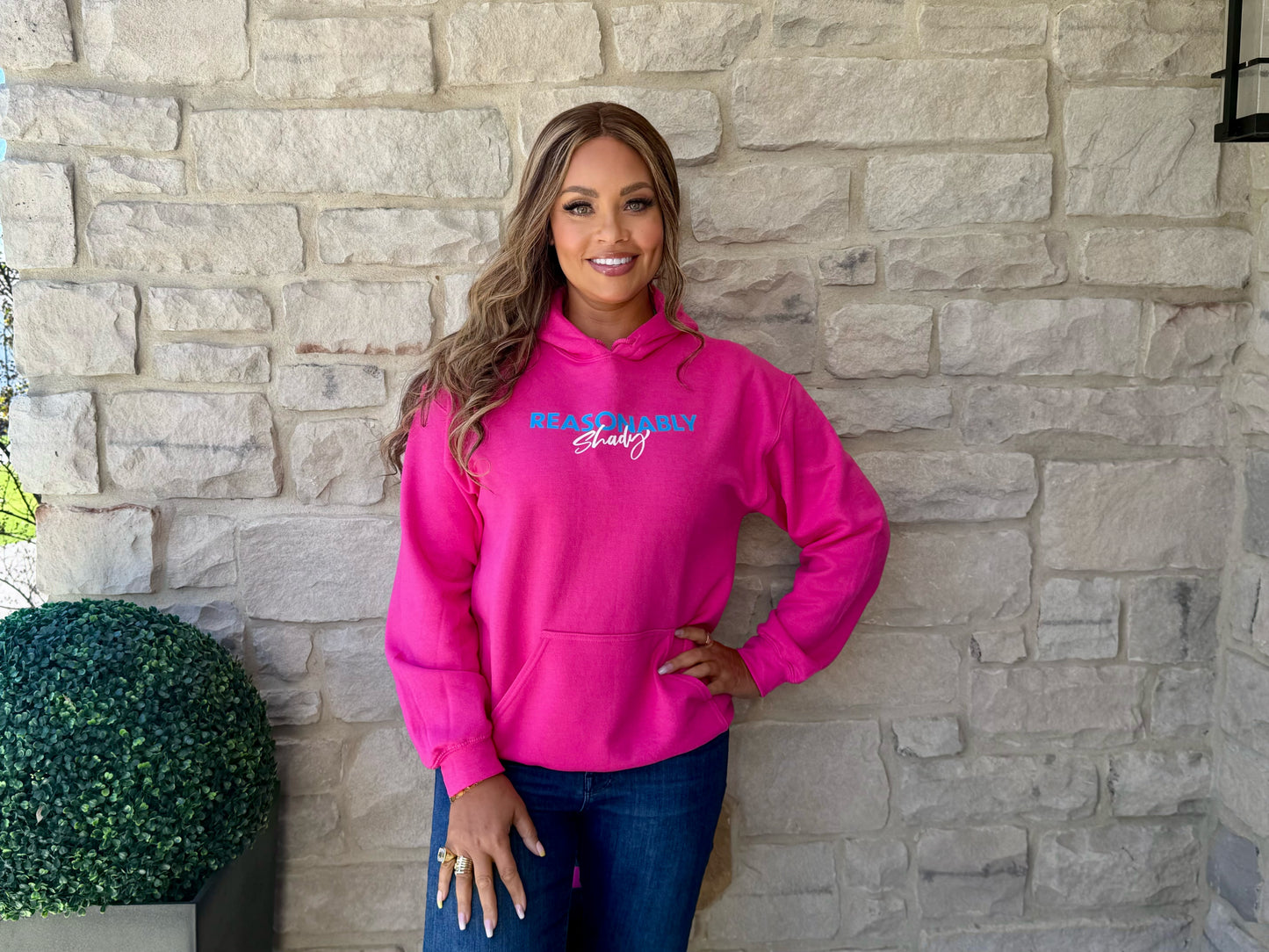 Reasonably Shady Hoodie - PINK