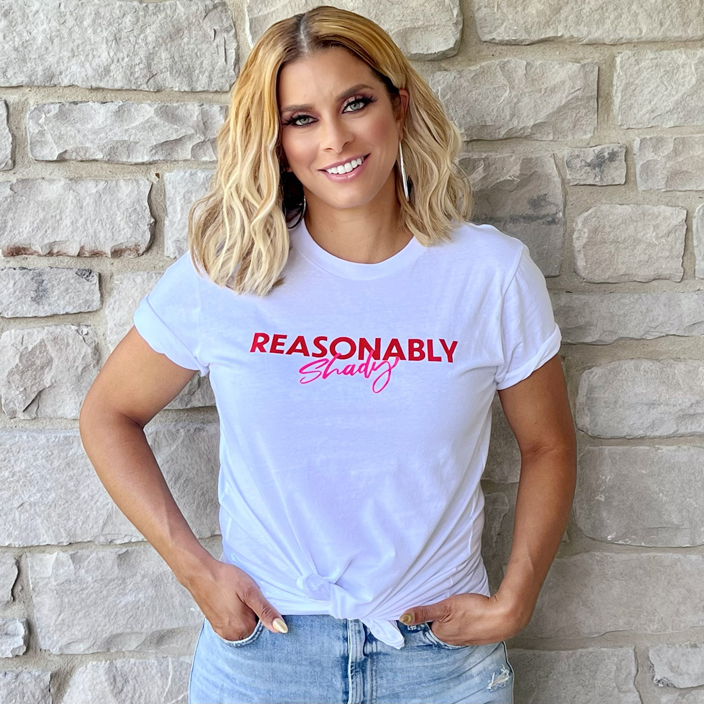 Reasonably Shady T-shirt - WHITE