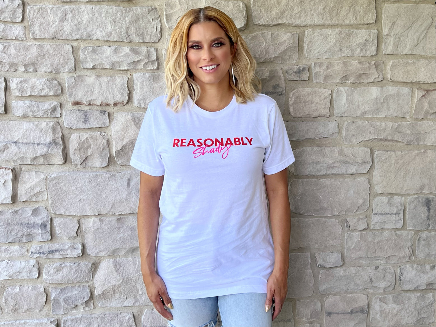 Reasonably Shady T-shirt - UNISEX sizing - WHITE